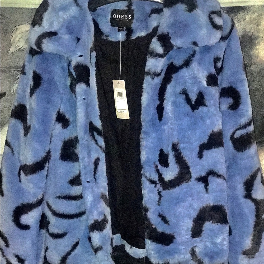 GUESS Janelle Faux Fur Jacket SM